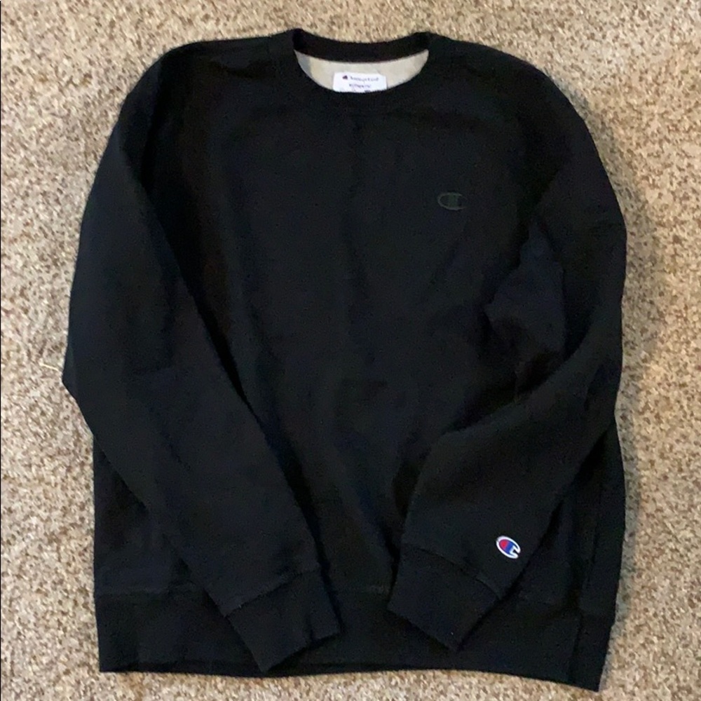 Champion black  crew cut sweatshirt